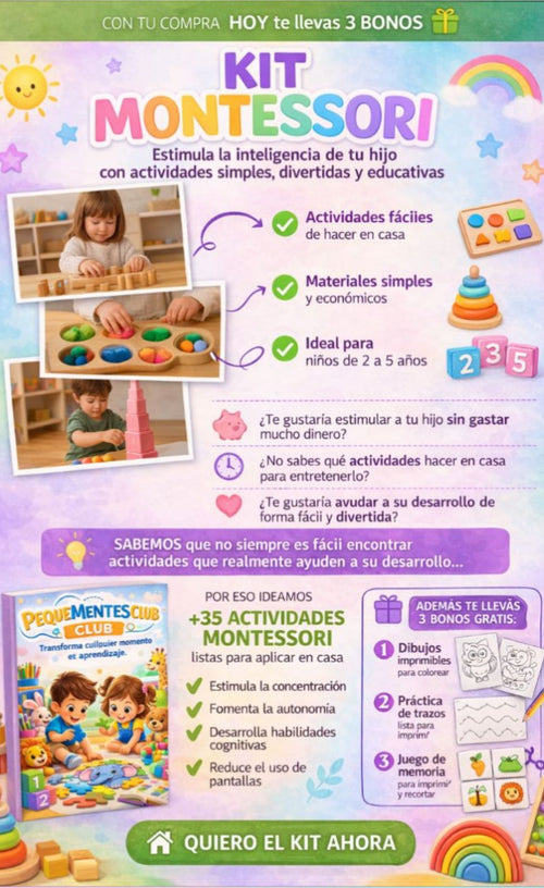 Kit Montessori-Aprende Jugando+ 3 Bonos de Regalo